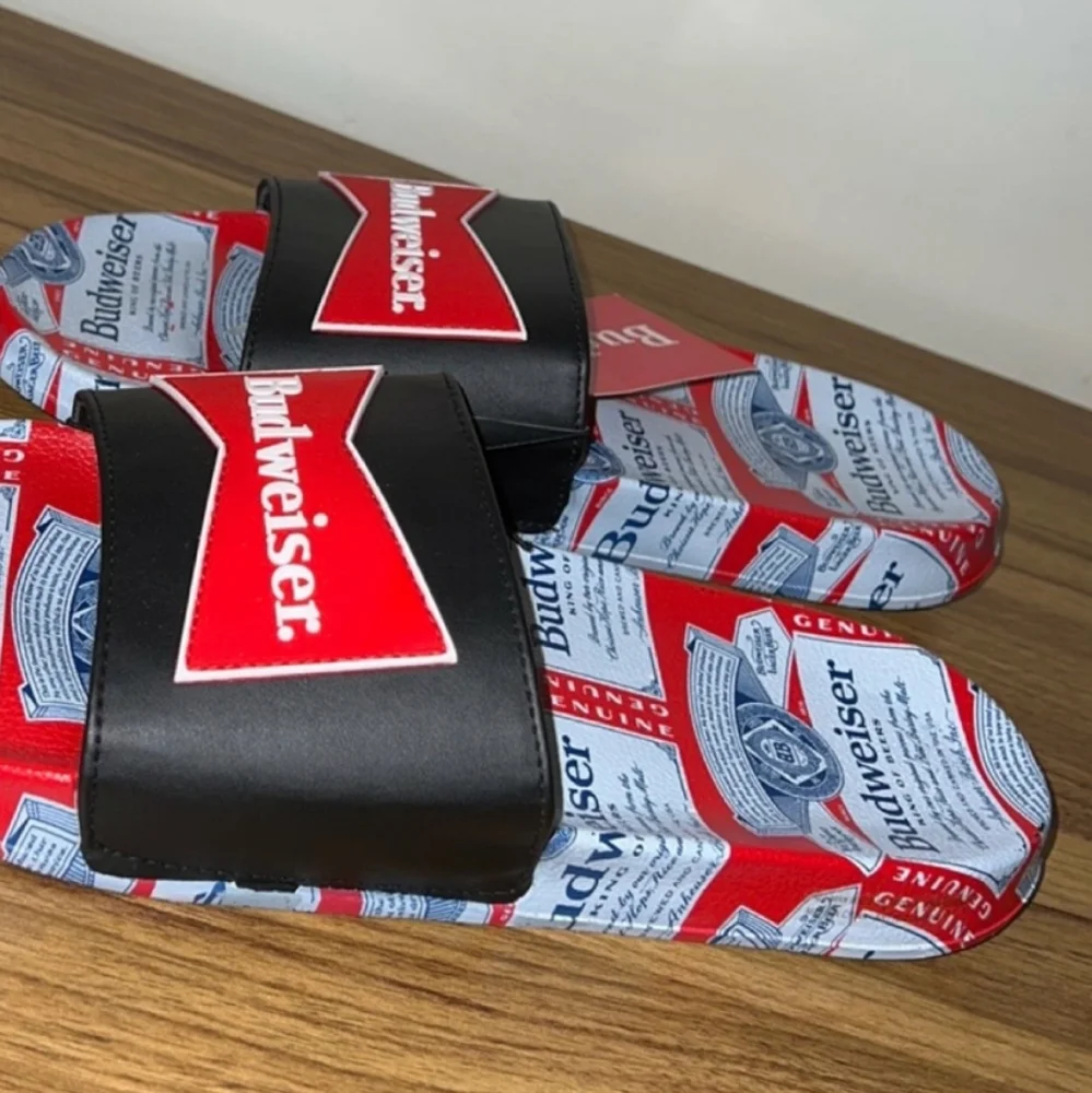 NWT Men's Budweiser Ground Up Slides